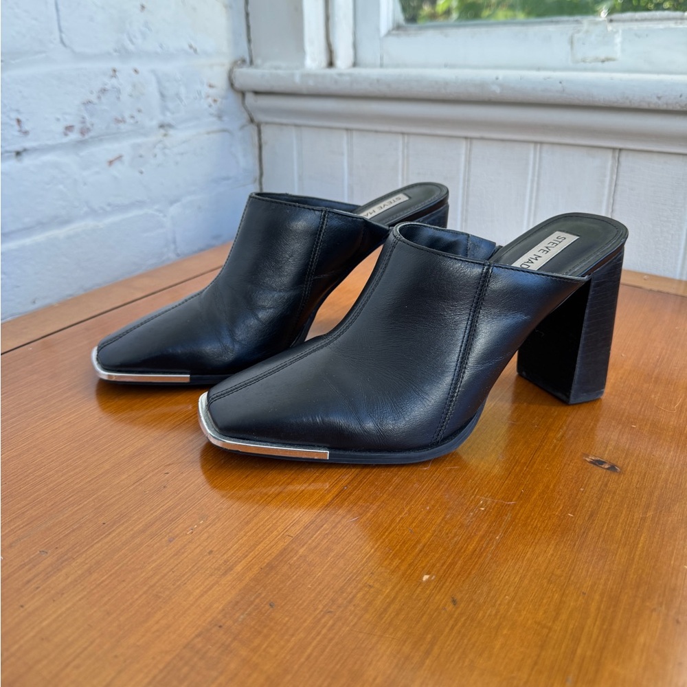 Steve Madden Leather Mule Heels